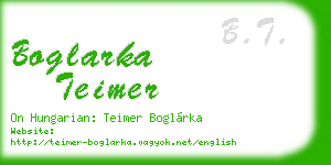 boglarka teimer business card
